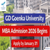 GD Goenka University MBA Admission 2026 Begins; Apply by January 31 @gdgoenkauniversity.com